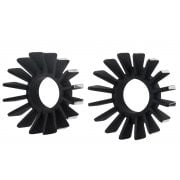 Big Fin Exhaust Clamps - Black/Contrast Polished Fins - EFI