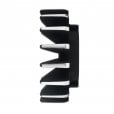 Motone Big Fin Exhaust Clamps - Black/Contrast Polished Fins - EFI