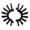 Motone Big Fin Exhaust Clamps - Black/Contrast Polished Fins - EFI
