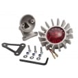 Motone Big Fin Tail Light + Fender Mount Kit - Shot Blast