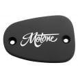 Motone Billet Disc Brake Oil Reservoir Master Cylinder Cap - Motone Logo - Black