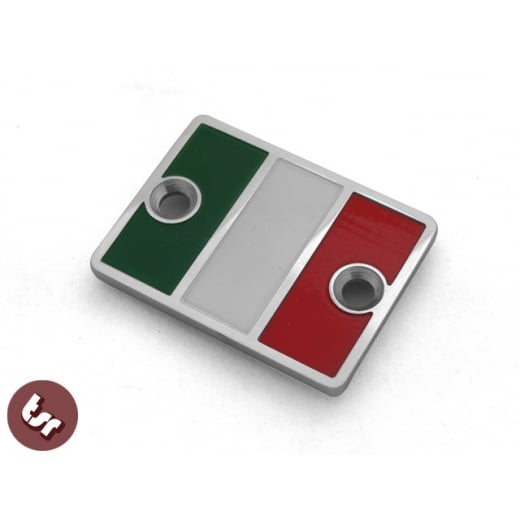 Billet Italia Italy Flag Disc Cap Brake Master Cylinder Cover fits Vespa PX/LML