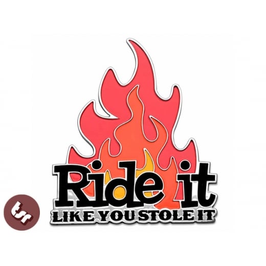 Billet Ride it like you stole it Badge Emblem Cafe Racer/Vespa/Lambretta/Tank