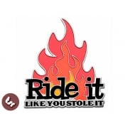 Billet Ride it like you stole it Badge Emblem Cafe Racer/Vespa/Lambretta/Tank