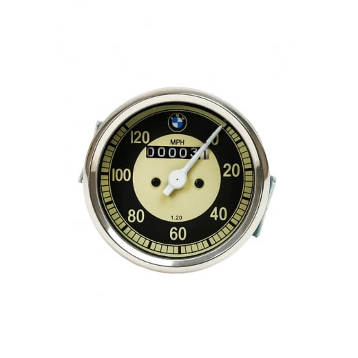 BMW SMITHS Replica 0-120 MPH Speedometer Black & Cream Face