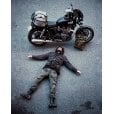 Motone Bonneville Dual Seat - Rattlesnake Tail - Black