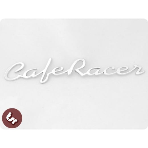 CAFE RACER Solid CNC Billet Badge Petrol Tank/Panel/Emblem CB750 XS650 Sportster