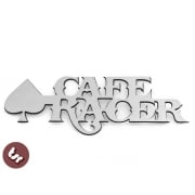 CAFE RACER Solid CNC Billet Badge Petrol Tank/Panel/Emblem CB750 XS650 Sportster