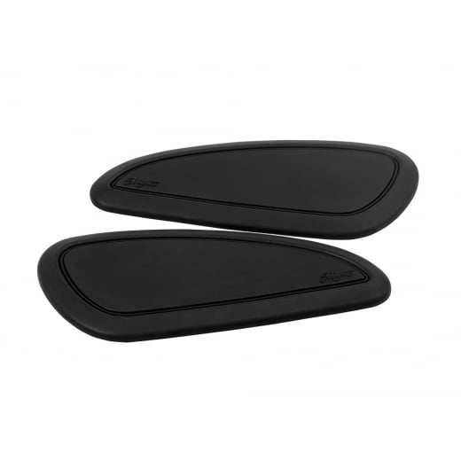 Motone Classic Cafe Racer custom Knee Pads - Black Pinstripe