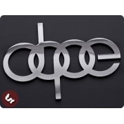 DOPE Metal Badge Audi/Drift/Euro/Dub CNC Billet Car Emblem quattro/illest/vag