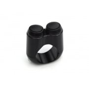 Dual Micro Switch Button Housing - 22mm 7/8" Handlebar - Black