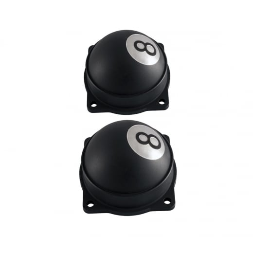 Motone Finned EFI Carb Tops Contrast Cut 8 Balls Black