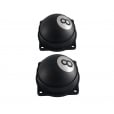 Motone Finned EFI Carb Tops Contrast Cut 8 Balls Black