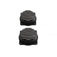 Motone Finned EFI Carb Tops Contrast Cut Black