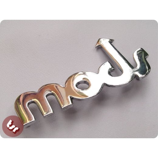fits VESPA/LAMBRETTA Legshield/Panel Badge 'Mods' Chrome