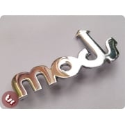 fits VESPA/LAMBRETTA Legshield/Panel Badge 'Mods' Chrome