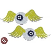 Flying Eyeball Billet Tank Badge/Emblem Fits Harley Davidson Chop Chopper Bobber
