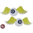 Flying Eyeball Billet Tank Badge/Emblem Fits Harley Davidson Chop Chopper Bobber