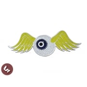 Flying Eyeball HotRod Billet Badge/Emblem Legshield/Panel fits vespa/lambretta