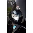 TSR GTS Headlight Rim with Chequered Peak/Cap Vespa GTS/GTS Super/GT