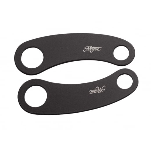 Motone Indicator/Turn Signal Brackets - Top Shock Mount - Black