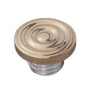 Infinity Gas Cap - Brass Rippled Top - Aluminium Thread - Rippled