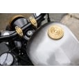 Motone Infinity Gas Cap - Brass Rippled Top - Aluminium Thread - Rippled