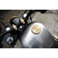 Motone Infinity Gas Cap - Brass Rippled Top - Aluminium Thread - Rippled
