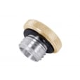 Motone Infinity Gas Cap - Brass Rippled Top - Aluminium Thread - Rippled