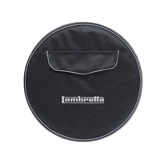 LAMBRETTA 10" Spare Wheel Cover Black With Front Pocket