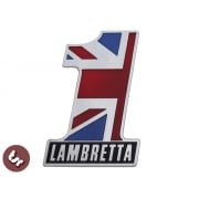 LAMBRETTA Billet CNC Legshield/Side Panel/Frame Badge NO 1 Number ONE!