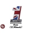 LAMBRETTA Billet CNC Legshield/Side Panel/Frame Badge NO 1 Number ONE!