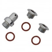 LAMBRETTA Chaincase Cover Nut Kit with Chrome Plugs GP/LI/TV/SX