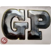 LAMBRETTA Custom Sticker - Legshield 3D 'GP' Lettering