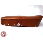 LAMBRETTA Genuine Brown Leather Top Quality Bench Seat