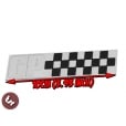 LAMBRETTA GP Race Flag Billet CNC Side Panel/Legshield Badge/Emblem Custom