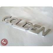 LAMBRETTA Legshield Badge GOLDEN Special Quality Chrome