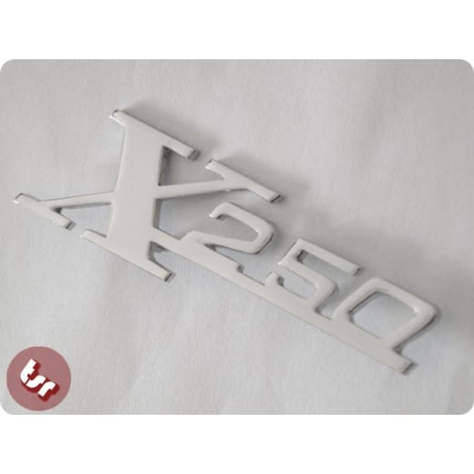 LAMBRETTA Legshield Badge SX 'X250' Chrome