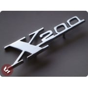 LAMBRETTA Legshield Badge SX200 'X200' Chrome