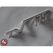 LAMBRETTA Legshield Badge 'TV175' Chrome