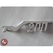 LAMBRETTA Legshield Badge 'TV200' Chrome