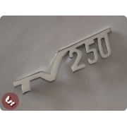 LAMBRETTA Legshield Badge 'TV250' Chrome