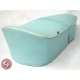LAMBRETTA QUALITY Bench Seat Baby Blue Cream Piping Series 2/3/GP SX/LI/TV/LIS