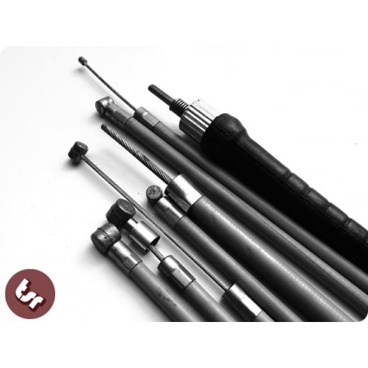 LAMBRETTA QUALITY Complete  Cable Set Inners+Outers Series 3/GP/SX/LI/TV/LIS Kit - BLACK