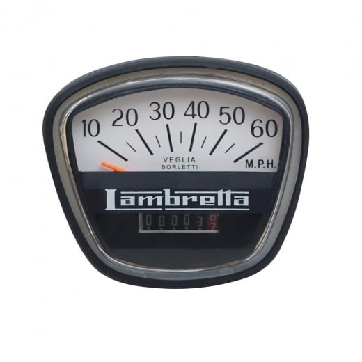 LAMBRETTA Quality Series 3 60 MPH Complete Speedo/Speedometer Unit GP Italian