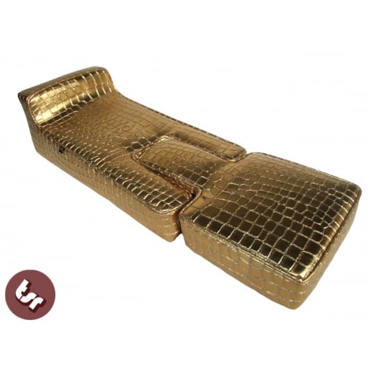 LAMBRETTA QUALITY Snetterton Race Seat Gold Croc GP/SX