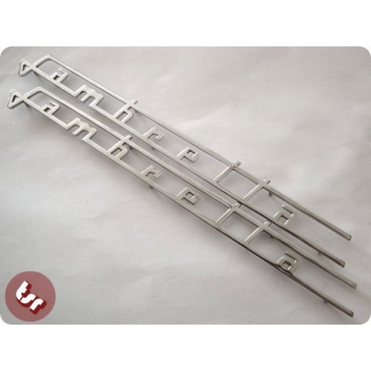 LAMBRETTA S3 Side Panel Badges 'Lambretta' (X2) Chrome