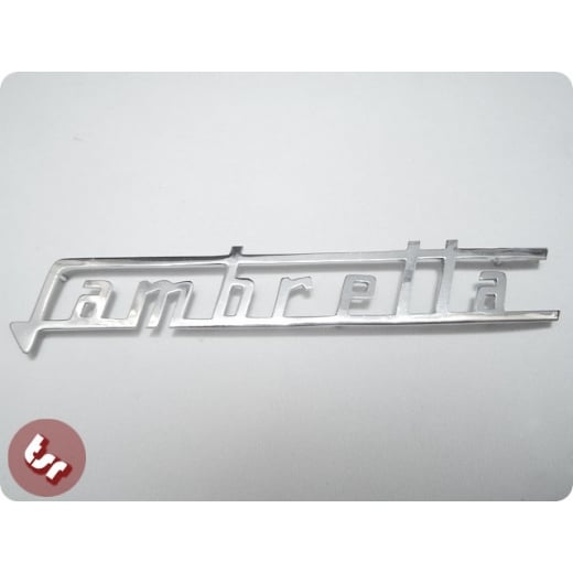 LAMBRETTA Series 3 Legshield Badge SX/LIS 'Lambretta' Chrome