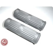 LAMBRETTA Series 3 Rubber Handlebar/Hand Grips - Grey - LI/SX/TV/GP/Special