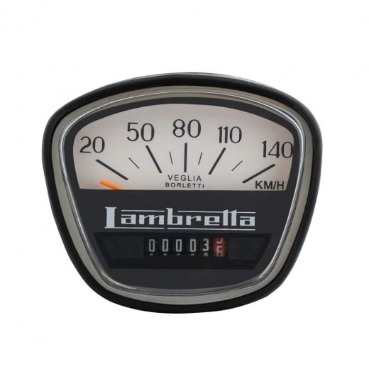 LAMBRETTA Speedo 140KPH GP Italian Thread Black/White Face